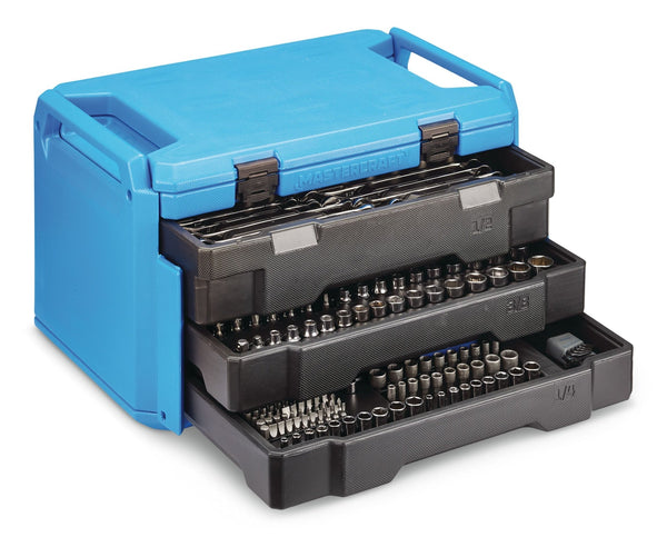 Mastercraft Socket Set, 270-pc, SAE / Metric, CRV, Nickel-Chrome Plating F3
