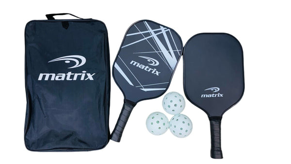 Matrix Recreational Official Size Pickleball Paddle/Racket & Ball Set, 5-pc I8