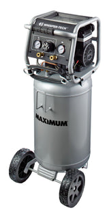 MAXIMUM 15-Gallon Oil-Free Quiet Portable Vertical Air Compressor with Top Tray