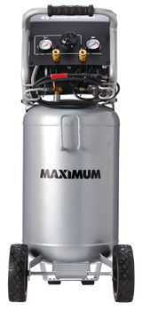 MAXIMUM 15-Gallon Oil-Free Quiet Portable Vertical Air Compressor with Top Tray