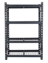 MAXIMUM Adjustable 4-Shelf Heavy Duty Steel Metal Storage Rack / Shelving Unit, 48 x 24 x 72-in