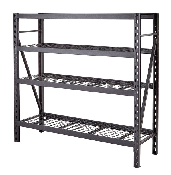 MAXIMUM Adjustable 4-Shelf Heavy Duty Steel Metal Storage Rack / Shelving Unit, 77 x 24 x 72-in G7