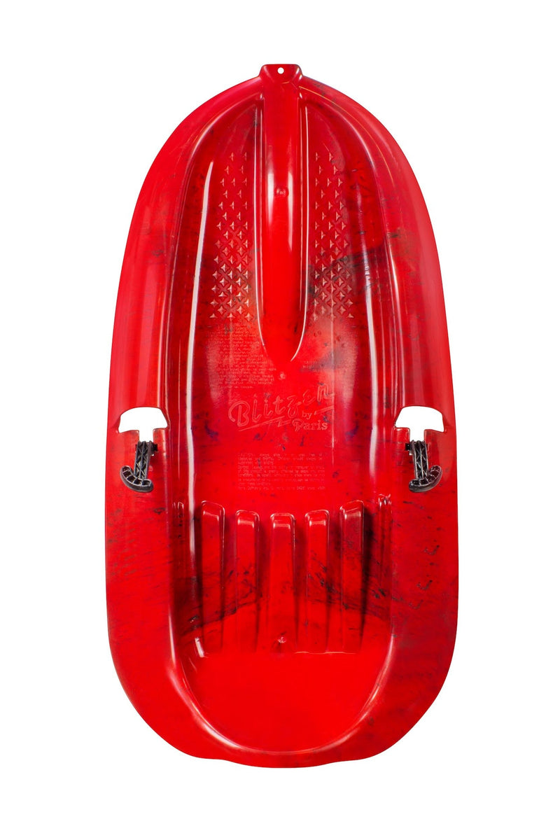 Mega Blitz Kids' 1-Person Plastic Winter Snow Sled/Toboggan with Brakes & Tow Rope G1