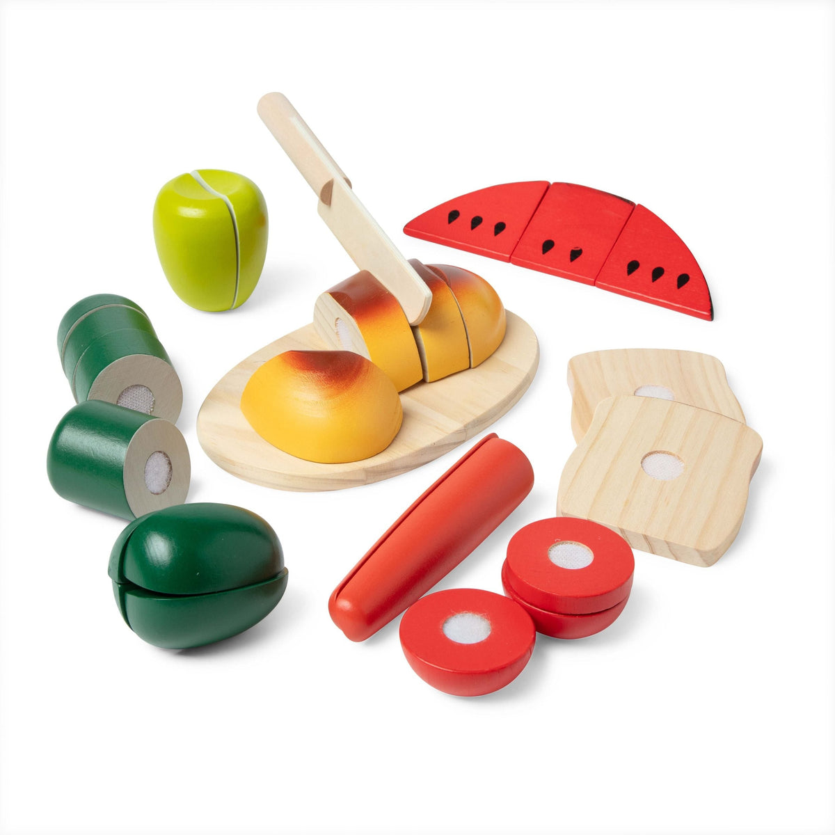 Melissa & Doug Wooden Cutting Food Playset, Ages 3+