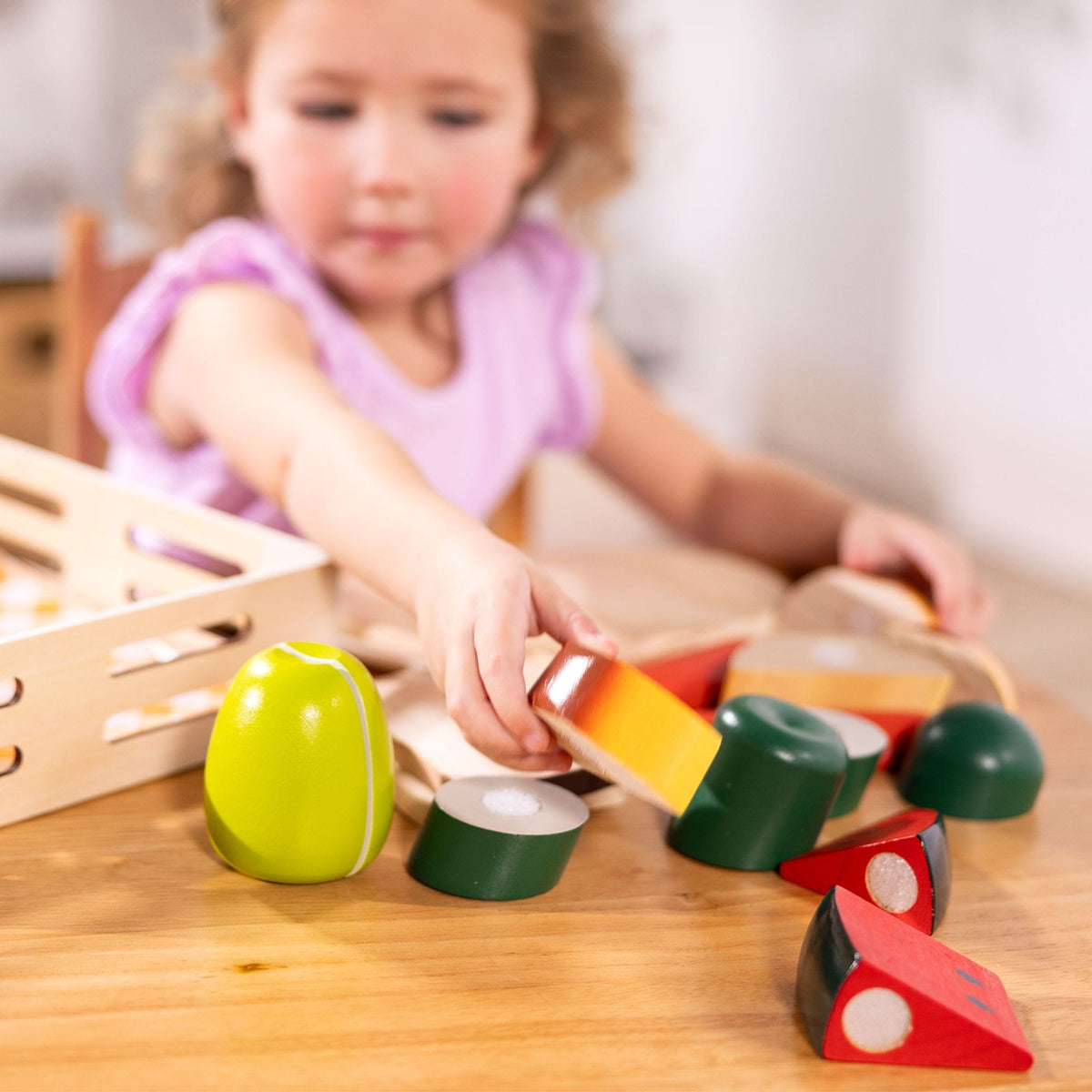 Melissa & Doug Wooden Cutting Food Playset, Ages 3+