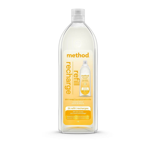 Method Super Shine Liquid Gel Dish Soap 3x Refill, Various Scents, 1.4-L M5