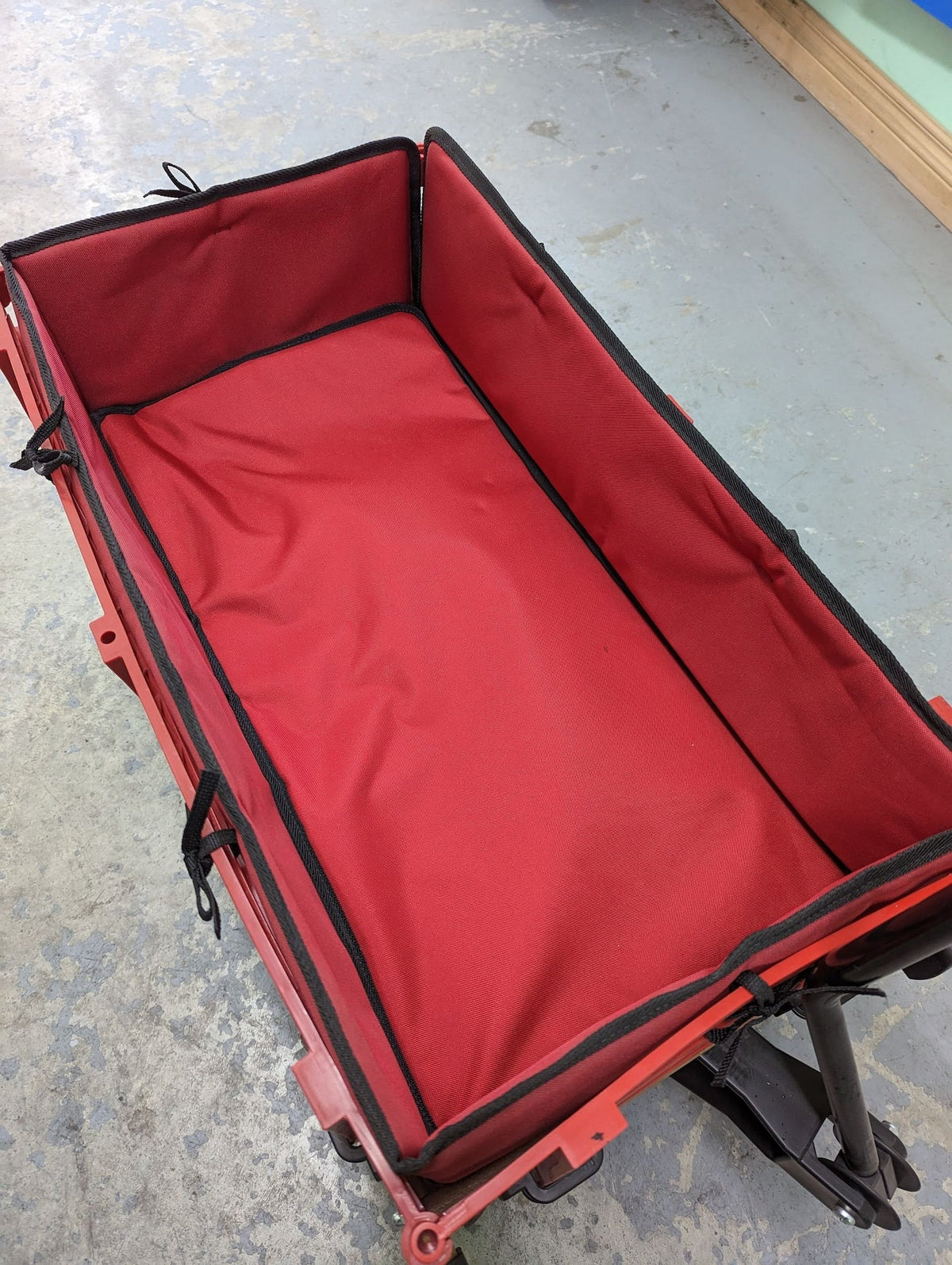 Millside Industries All-Season Foam Padded Seat Cushion & Side Pads For Convertible Wagon Sleigh/Sled, Red