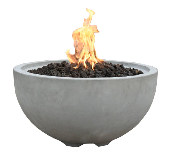 Modeno Nantucket Round Propane-Fueled Fire Bowl with Lava Rock & Canvas Cover, 40,000 BTUs, 14-in S7
