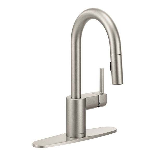 Moen Align Single Handle High Arc Pull Down Sprayer Kitchen Faucet, Stainless Steel S7