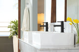 Moen Align Single Handle Single Hole Bathroom Sink Faucet, Matte Black