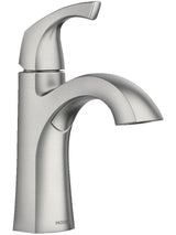 Moen Lindor Single Handle Bathroom Faucet, Spot Resist Brushed Nickel