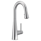 Moen Sleek Single Handle High Arc Pull Down Kitchen Faucet with Power Clean, Chrome