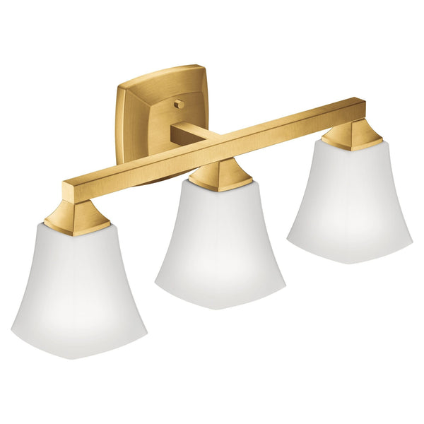 Moen Voss 3-Light Vanity Lighting Fixture, Brushed Gold E8
