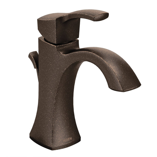Moen Voss Double Handle High Arc Single Hole Bathroom Sink Faucet, WaterSense Certified, Oil Rubbed Bronze O5