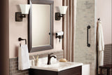 Moen Voss Double Handle High Arc Single Hole Bathroom Sink Faucet, WaterSense Certified, Oil Rubbed Bronze
