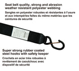 MotoMaster 1,000-lb Marine Gunwale Strap, Fully Adjustable, 2-in x 16-ft