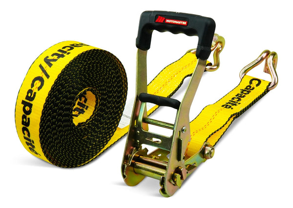MotoMaster 10,000-lb Commercial Ratchet Tie Down Straps, with Ultra Padded Handles, 2-in x 30-ft Z4