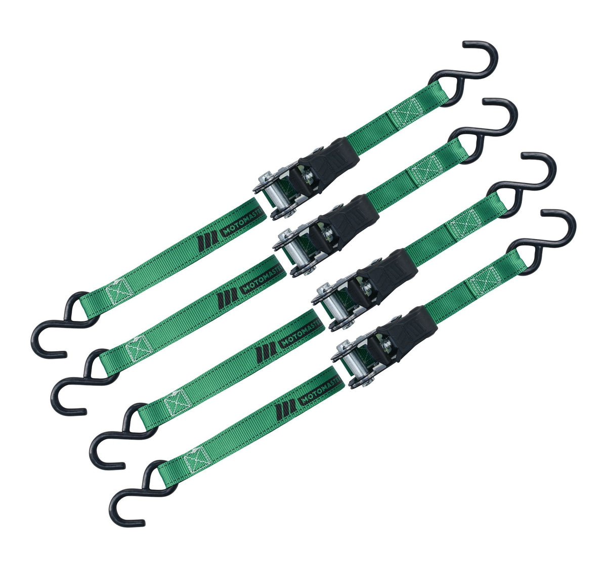 MotoMaster 1,500-lb Padded Ratchet Tie Down Straps, 1-in x 14-ft, 4-pk