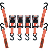 MotoMaster 3,000-lb Heavy Duty Ratchet Tie Down, with Padded D-Handle, 1.25-in x 14-ft, 4-pk