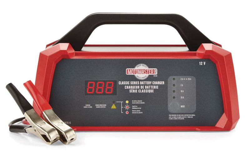 MotoMaster Classic Series Smart Battery Charger/Maintainer, Fully Automatic, 25/10/2-Amp, 12V R3
