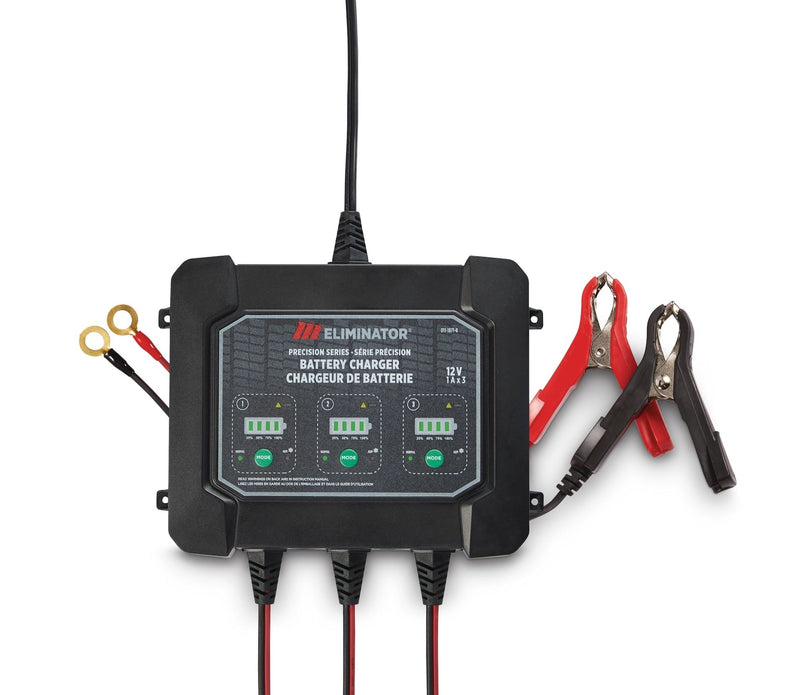 MotoMaster Eliminator Precision Series 3-Bank Smart Battery Charger/Maintainer, 3X1-Amp, 12V P9