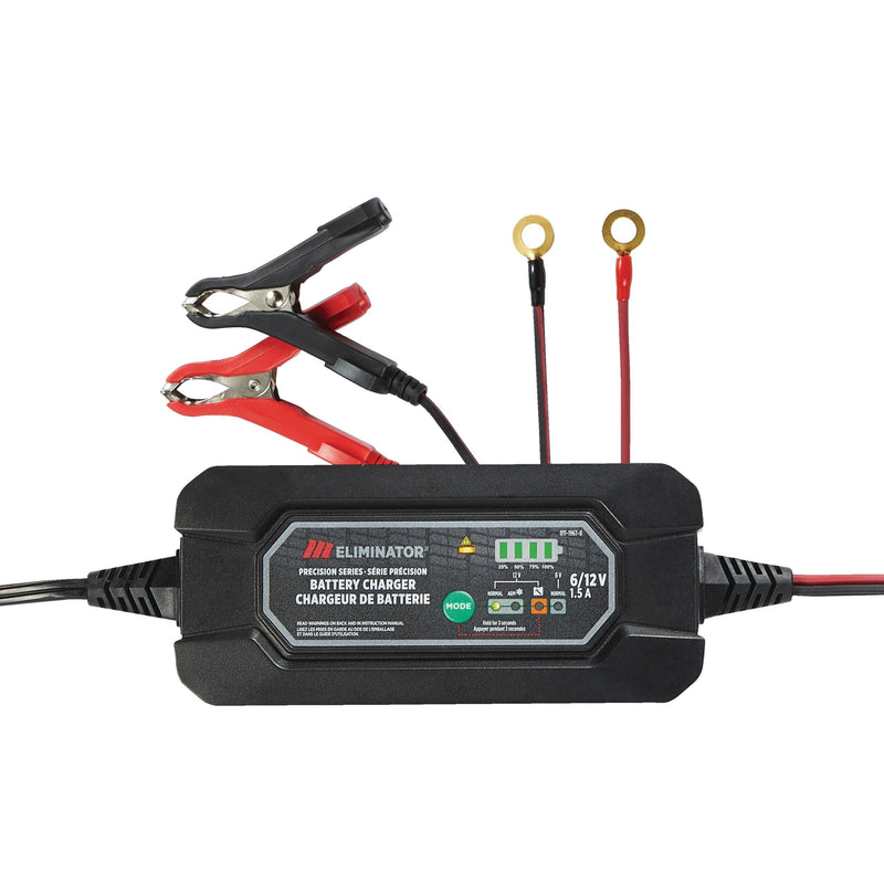MotoMaster Eliminator Precision Series Smart Battery Charger/Maintainer, Fully Automatic, 1.5-Amp, 6V/12V B5