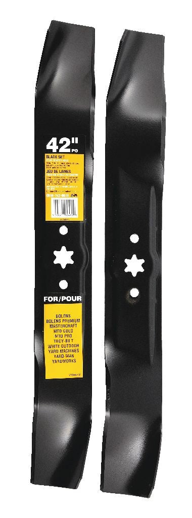 MTD 3-in-1, 2-Blade Replacement Set for 42-in Lawn Tractor Cutting Decks, Black K2