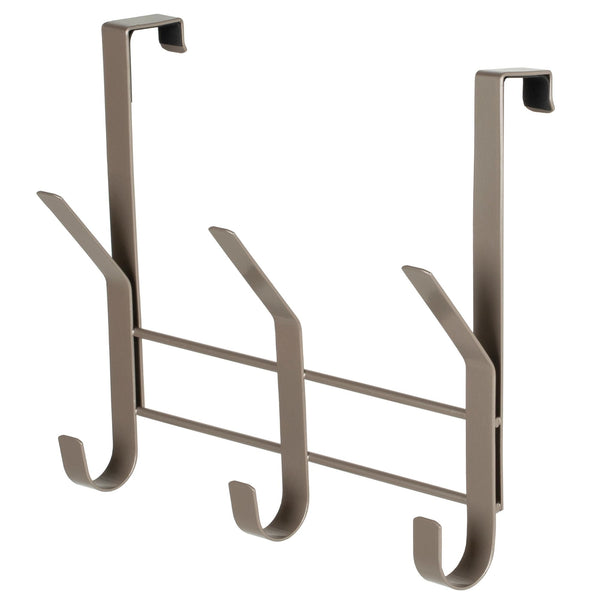 Neatfreak 8.5" Over The Door Metal 3 Hook, Champagne B2
