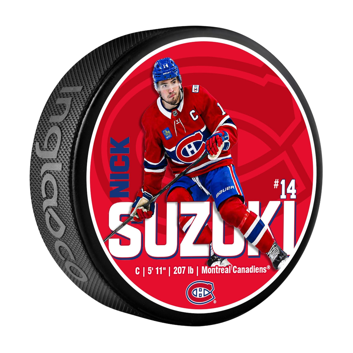 NHL Montreal Canadiens Nick Suzuki Hockey Puck, 6-oz