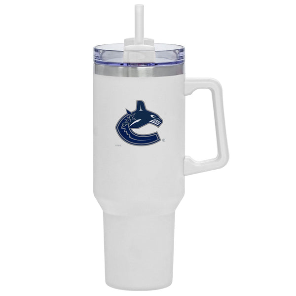 NHL Vancouver Canucks Travel Mug with Straw and Handle, 40-oz S8