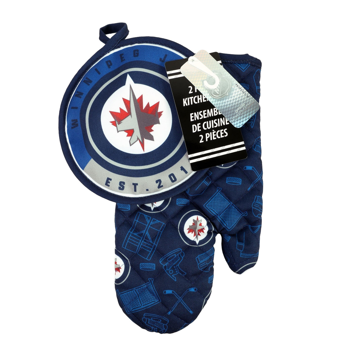 NHL Winnipeg Jets Kitchen Oven Mitt Pot Holder Set, 2-pc
