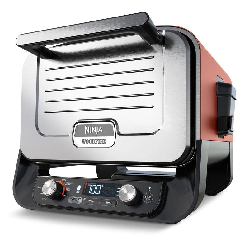 Ninja Woodfire 8-in-1 Electric Outdoor Oven for Pizza, Max Roast, Specialty Roast, Broil, Bake, Smoker, Dehydrate and Keep Warm, 105-700°F I9