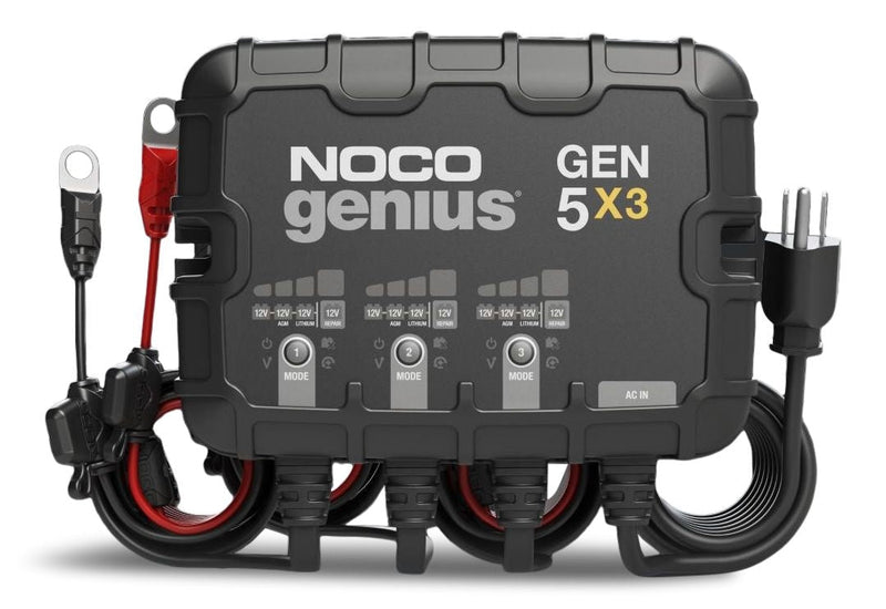 NOCO GEN5X3 Onboard Smart Battery Charger/Maintainer/Desulfator, 3-Bank, 15-Amp, 12V E3