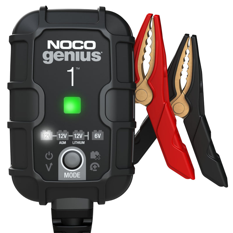 NOCO GENIUS1 Smart Battery Charger/Maintainer/Desulfator, 1-Amp, 6V/12V N6