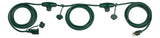 NOMA 25-ft Outdoor Extension Cord, 3 Outlets, Safety Cover, Green