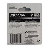 NOMA 900mAh AA Solar Rechargeable Batteries, 900mAh, 4-pk