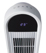NOMA Oscillating Tower Fan, Remote Control, 3-Speed, White, 45-in