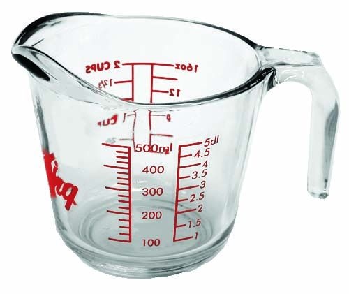 Oven Originals Glass Measuring Cup, 500-ml F3