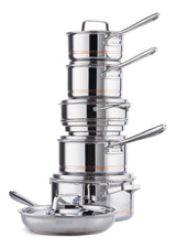 PADERNO 5-Ply Copper Core Stainless Steel Cookware Set, Oven Safe, 12-pc