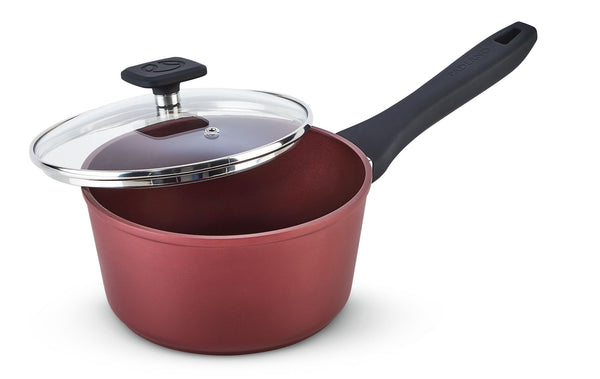 PADERNO Classic Saucepan, PFOA-Free, Non-Stick, Maroon Q9