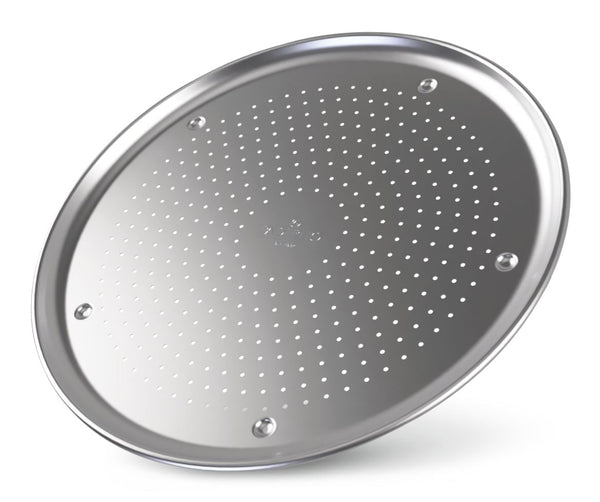 PADERNO Professional Uncoated Aluminum Round Pizza Crisper Pan, 16-in P8