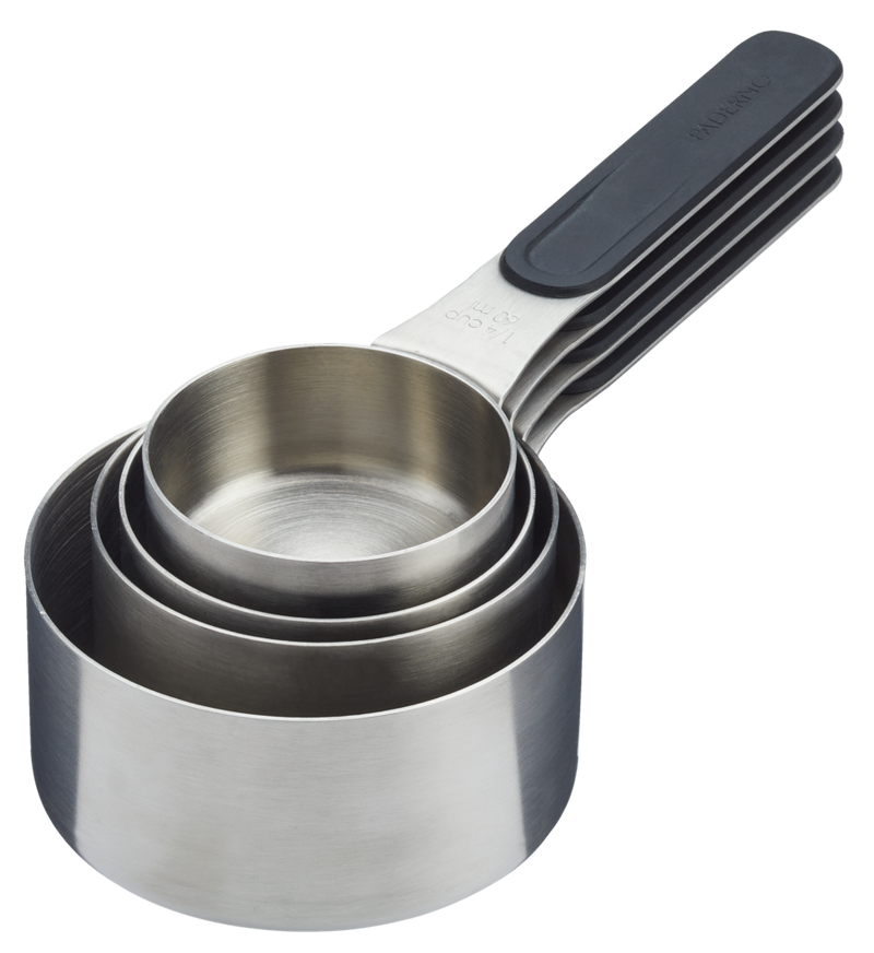 PADERNO Stainless Steel Measuring Cups with Magnetic Handle, 4-pc N4