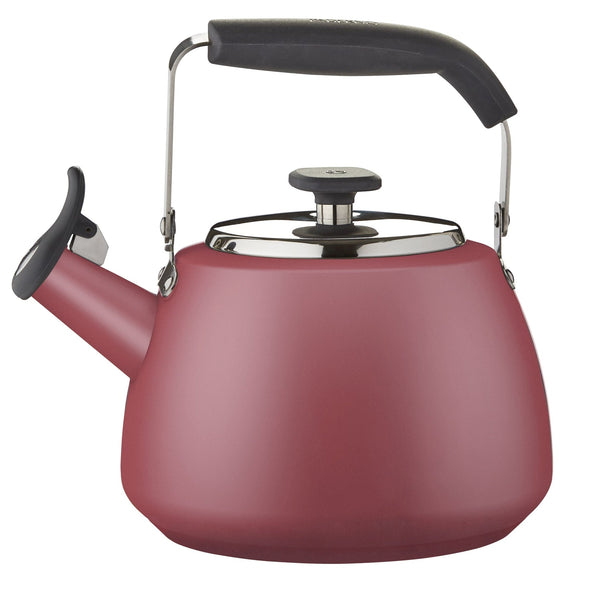 PADERNO Stainless Steel Stovetop Kettle, 1.9-L, Red Y2