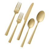 PADERNO Summerside Champagne Matte Stainless Steel Flatware Set, Serves 4, 20-pc