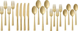 PADERNO Summerside Champagne Matte Stainless Steel Flatware Set, Serves 4, 20-pc
