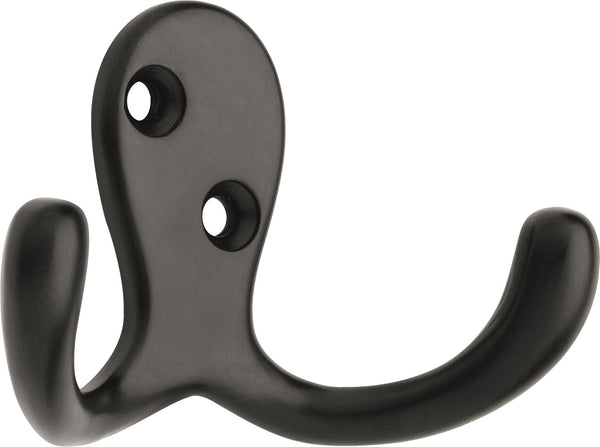 Peerless Stainless Steel Single Double Prong Robe Hooks, Assorted Colours, 4-pk W5