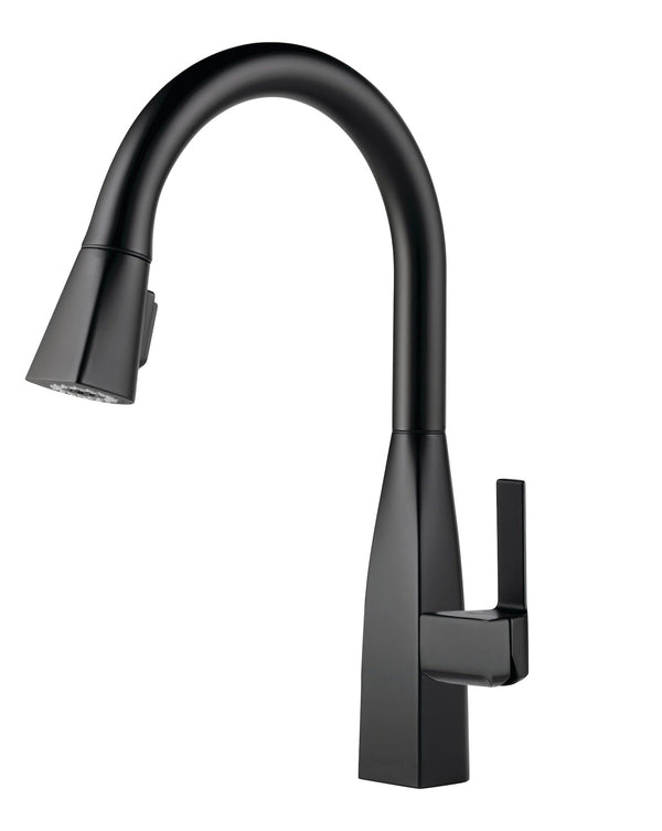 Peerless Xander Single-Handle Pull-Down Kitchen Faucet, Black T0