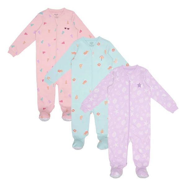 Pekkle Infant Organic Cotton Sleeper, 3-pack T2