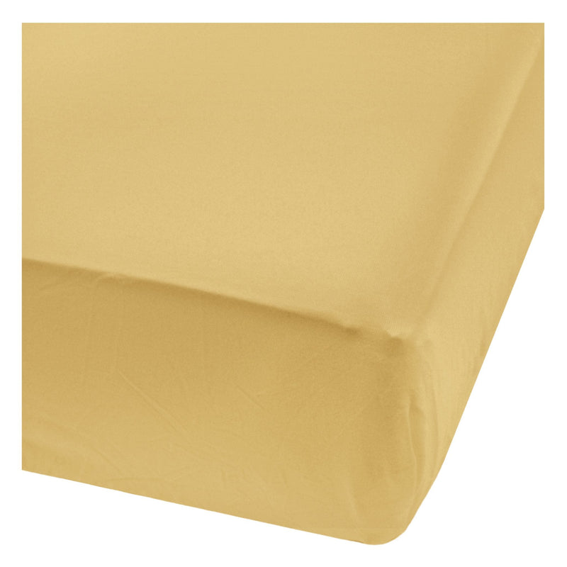 Perlimpinpin Bamboo Baby Crib Fitted Sheets, Curry Q4