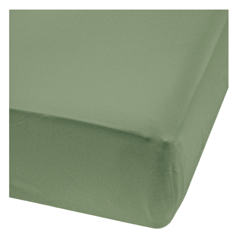 Perlimpinpin Bamboo Baby Crib Fitted Sheets, Hunter Green K5